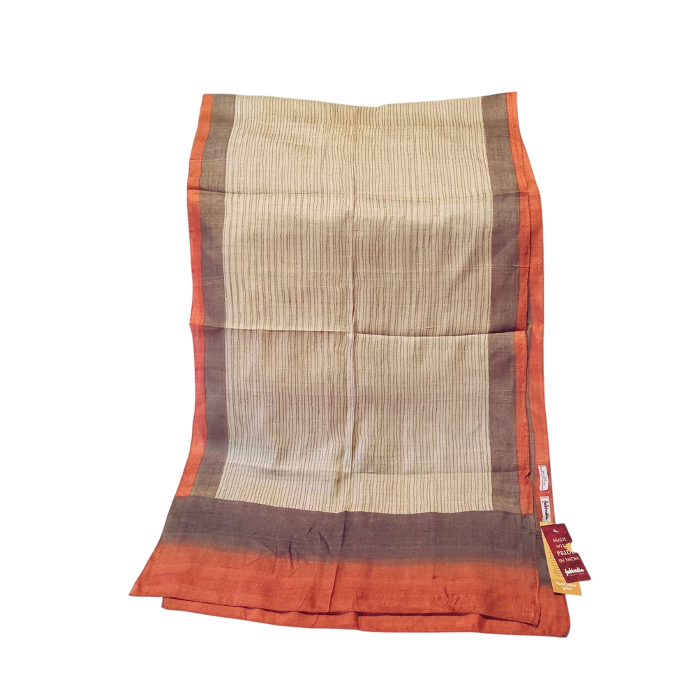 Fabindia 100% Silk Hand Block Print Scarf. NWT